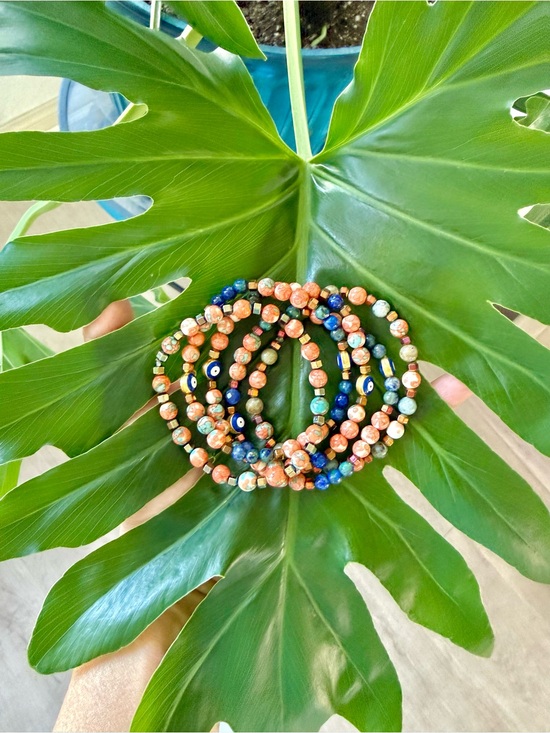 Jewelry - Hematite, Jasper, Sodalite, Azurite bracelet (one)
